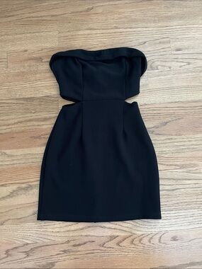 Princess Polly Black Strapless Cutout Mini Dress